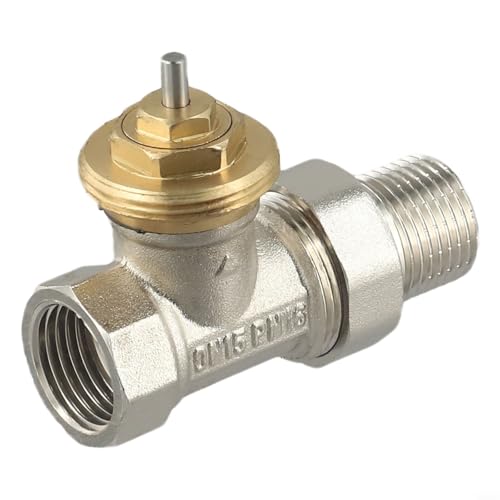 GANCEI DN15 DN20 DN25 Messing Temperaturregelventil mit M30 x 1,5 mm Gewinde für Heizkörper-Installation (ohne Kopf) (DN15) von GANCEI