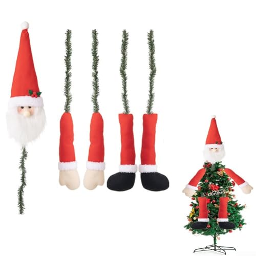 GANCEI Dekorationen Weihnachtsmann Schneemann Rentier Baumspitze Hugger Neuheit Xmas Decor Ornamente Party Dekor für Weihnachtsbaum Home Kamin Tisch Ornamente Dekorationen (A) von GANCEI