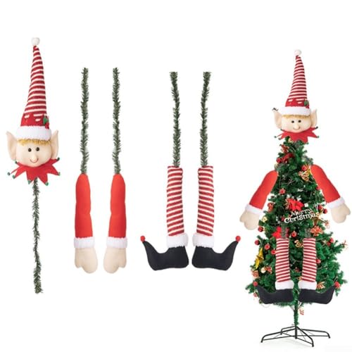 GANCEI Dekorationen Weihnachtsmann Schneemann Rentier Baumspitze Hugger Neuheit Xmas Decor Ornamente Party Dekor für Weihnachtsbaum Home Kamin Tischdekoration Dekorationen (C) von GANCEI