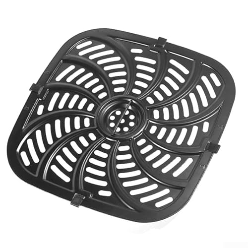 GANCEI Ersatzplatte für Luftfritteusen, 24 x 25 cm, mit vier Eckenschutzen, antihaftbeschichtet, leicht zu reinigen, Zubehör für kompatible Luftfritteusen-Modelle von GANCEI