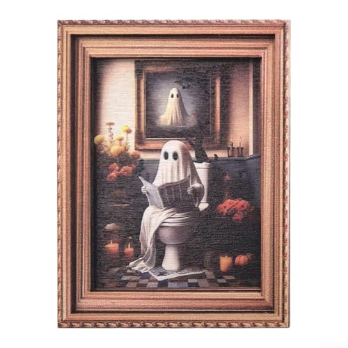 GANCEI Halloween-Bilderrahmen, Kühlschrankmagnet, 3D-Retro-Design, Holz, magnetisch, Posterhalter für Küche, Zuhause, Büro, Display, 6 x 8 cm (MZCT121) von GANCEI