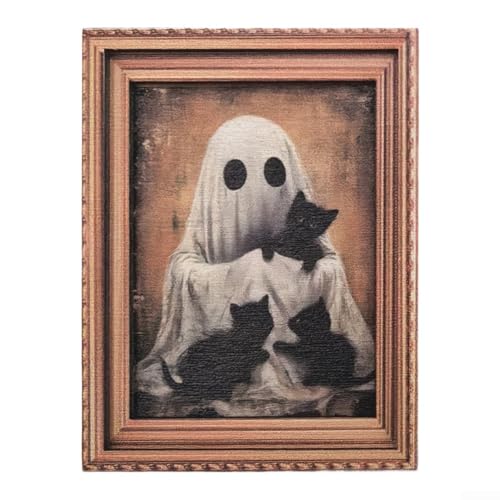 GANCEI Halloween-Bilderrahmen, Kühlschrankmagnet, 3D-Retro-Design, Holz, magnetisch, Posterhalter für Küche, Zuhause, Büro, Display 6 x 8 cm (MZCT117) von GANCEI