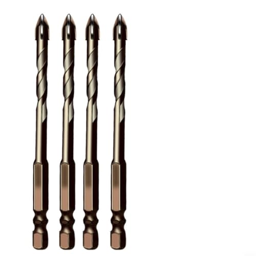 GANCEI Hochfester Exzenterspiralbohrer, 4 Stück Exzenterspiralbohrer, 10–16 mm, Hartmetall-Titanbeschichtung, robustes Gewindeschneiddesign von GANCEI