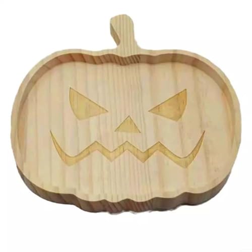 GANCEI Kürbis-Holztablett zum Präsentieren von Früchten, Süßigkeiten, Servierbrett, Teetabletts, für unvergessliche Halloween-Treffen und Feiern GANCEI Kürbis-Holztablett zum Präsentieren von Früchten, Süßigkeiten, Servierbrett, Teetabletts, für unvergessliche Halloween-Treffen und Feiern von GANCEI