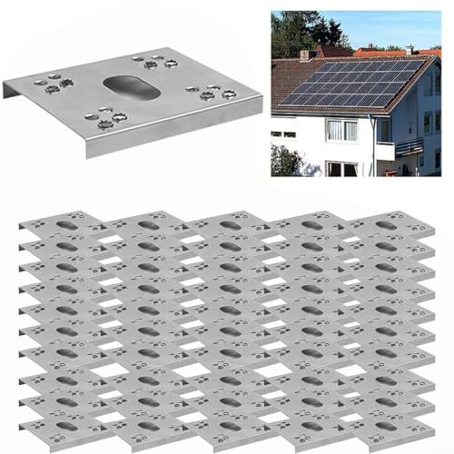 GANCEI Leitfähige Erdungslösung für Photovoltaik aus Stahl, C-förmig, für Solarmodul-PV-Befestigungssysteme, 50 Stück, Edelstahl von GANCEI