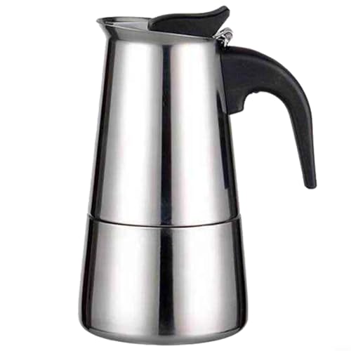 GANCEI Mokkakanne, Kaffeemaschine, Edelstahl, Espressobrauer mit hitzebeständigem Griff und Sicherheitsventil für reichhaltigen Kaffee, 2/4/6/9 Tassen (100 ml) von GANCEI