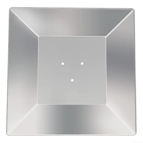 GANCEI Quadratischer Aluminium-Reflektor Flammenschutz für Pyramiden-Terrassenheizer, kompatibel mit 7 cm oder 11 cm Lochabstand, Outdoor-Heizungszubehör für verbesserte Wärmeverteilung (7 cm) von GANCEI
