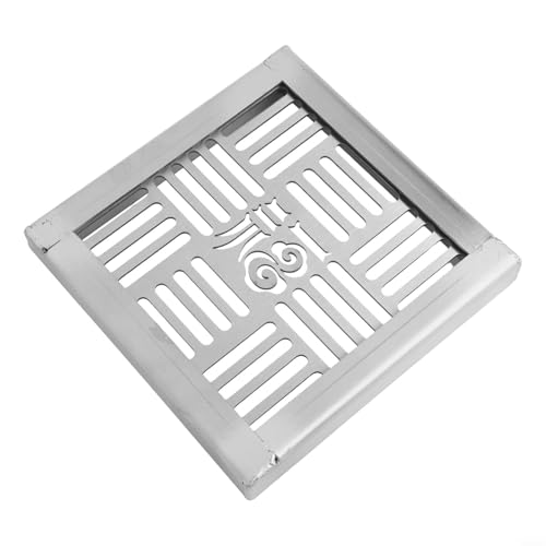 GANCEI Rostfreie Edelstahl-Ablaufabdeckungen 15/20/30 cm, Outdoor-Metall-Entwässerungsabdeckung, Kanalrost, Regenwasser (150 x 150 x 20 x 2 mm) von GANCEI