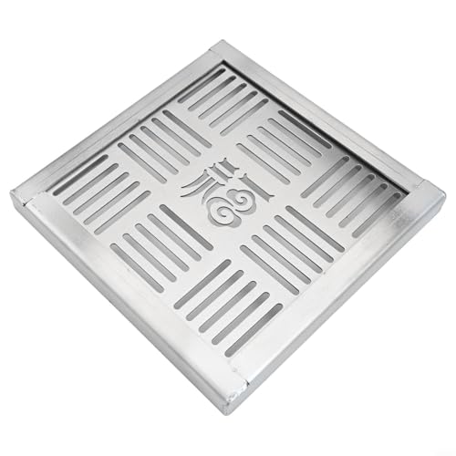 GANCEI Rostfreie Edelstahl-Ablaufabdeckungen 15/20/30 cm, Outdoor-Metall-Entwässerungsabdeckung, Kanalrost, Regenwasser (200 x 200 x 20 x 2 mm) von GANCEI