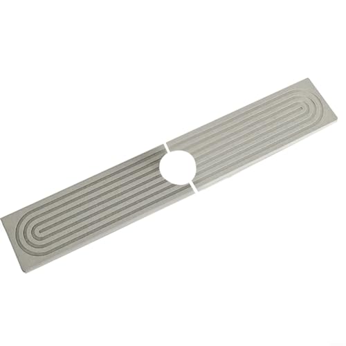 GANCEI Saugfähige Matte für Küchenspüle, verhindert Feuchtigkeit, Spritzschutz, wasserabsorbierende Matte, Kieselgur-Spritzschutz für Badezimmer-Theke, 40 x 10 cm (hellgrau) von GANCEI