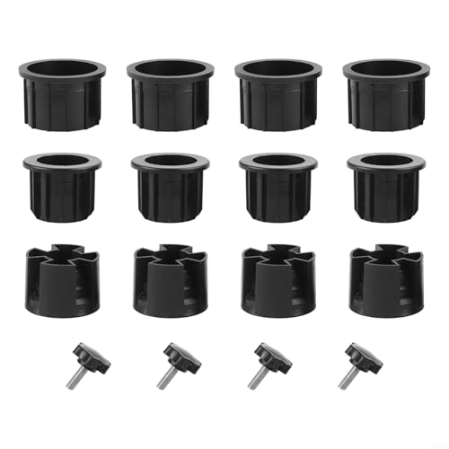 GANCEI Schirmständer Ersatzteile für Gartenschirm mit 38 mm 48 mm HDPE-Ösenabdeckungen und Edelstahlschrauben, passend für Terrasse, Balkon, Strand und Pool Outdoor-Regenschirme (16-teilig) von GANCEI