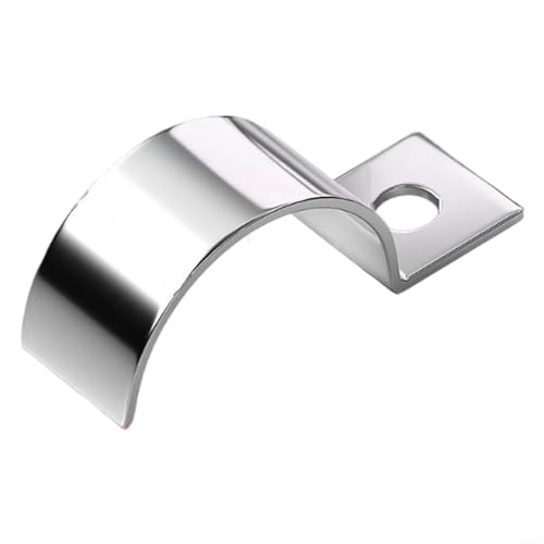 GANCEI Schlauchschellen, 25/50 Stück Edelstahl-Rohrschellen, 16 mm Einloch-Kabel-Clips, robuste 304-Metallbefestigungen (25 Stück) von GANCEI