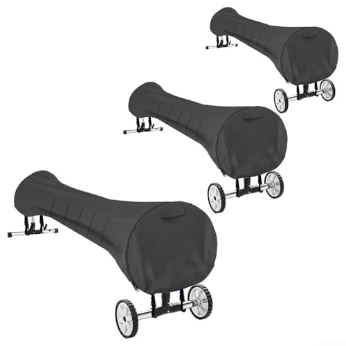 GANCEI Schwimmbad-Solarrolle-Schutzhülle, 210D Oxford, strapazierfähig, wasserdicht, UV-beständig, verstellbare Schnallen für 4,8 m, 5,5 m, 6,1 m Rollen, Winter- und Sommer-Wetterschutz, Schwarz (B) von GANCEI