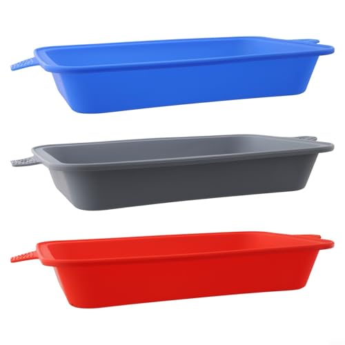 GANCEI Silikon-Tropfpfpfanneneinlagen für Weber-Grills, 3 Stück, wiederverwendbar, Grill-Fettauffangschale, hitzebeständig, 21,9 x 15,2 x 4 cm, mehrfarbig GANCEI Silikon-Tropfpfpfanneneinlagen für Weber-Grills, 3 Stück, wiederverwendbar, Grill-Fettauffangschale, hitzebeständig, 21,9 x 15,2 x 4 cm, mehrfarbig von GANCEI