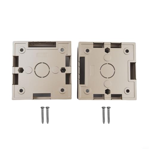 GANCEI Single Gang Aufputzdose für Ethernet-Frontplatten, 86 x 86 x 40 mm, PVC-Rückdose für Wandplatte, Netzwerksteckdosen (goldfarben, 2 Stück) von GANCEI