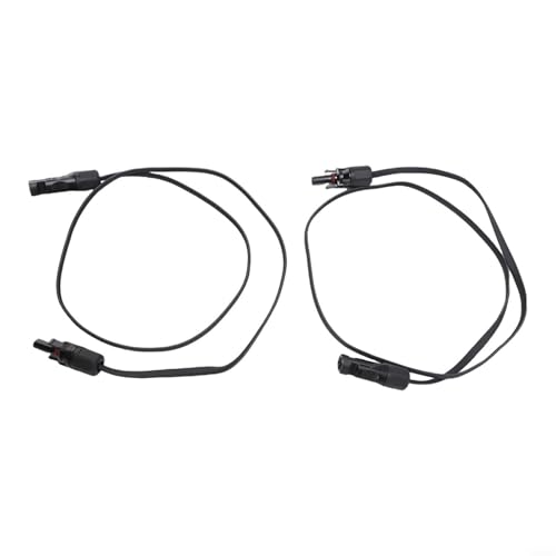 GANCEI Solarmodul-Verlängerungskabel mit vorinstallierten Steckern, flexibler flacher Kupferdraht, UV- und witterungsbeständige Photovoltaik (100 cm) von GANCEI