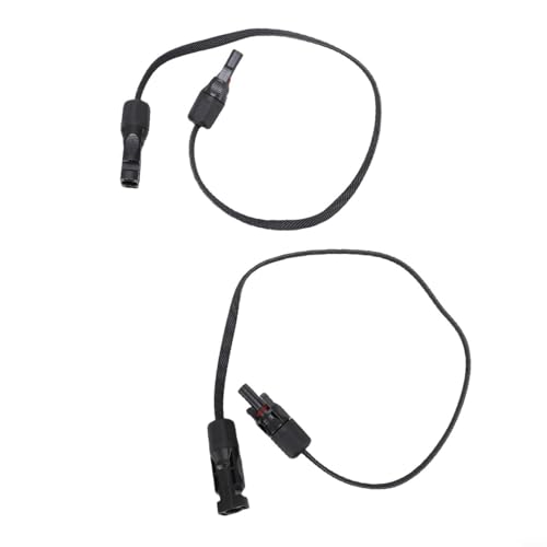 GANCEI Solarmodul-Verlängerungskabel mit vorinstallierten Steckern, flexibler flacher Kupferdraht, UV- und witterungsbeständige Photovoltaik (200 cm) von GANCEI