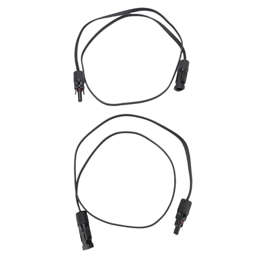 GANCEI Solarmodul-Verlängerungskabel mit vorinstallierten Steckern, flexibler flacher Kupferdraht, UV- und witterungsbeständige Photovoltaik (50 cm) von GANCEI