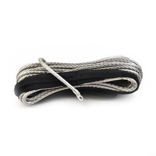GANCEI Synthetische Seilwinde, 15 m x 5 mm, mit Nylonummantelung, grau, 3492 kg Abschleppleine für Auto, SUV, Motorrad GANCEI Synthetische Seilwinde, 15 m x 5 mm, mit Nylonummantelung, grau, 3492 kg Abschleppleine für Auto, SUV, Motorrad von GANCEI