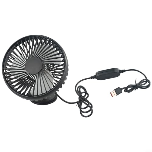 GANCEI Tischventilator, tragbarer USB-Ventilator mit einfachem Clip für bequeme Einrichtung, 360-Grad-Luftzirkulation und Winkeleinstellung (Saugnapf) von GANCEI