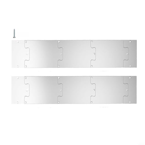 GANCEI Tür-Kick-Platte, Finger-Drückerplatten für Türen, kratzfeste Schutzplatte, Spleißen aus Metall, Trittbrett für Türschutz, 10 Stück (15,2 x 76,2 cm) von GANCEI