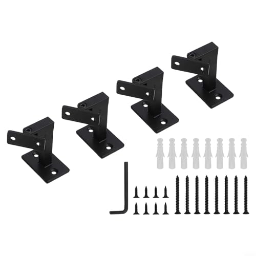 GANCEI Verstellbare Eisenhandlaufhalterung für Wandmontage Treppengeländer Stützhalter Befestigungsset schwarz Hardware Zubehör GANCEI Verstellbare Eisenhandlaufhalterung für Wandmontage Treppengeländer Stützhalter Befestigungsset schwarz Hardware Zubehör von GANCEI