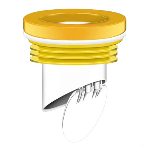 GANCEI WC-Flanschdichtung für Ring-Rückschlagventil, Gummi-Rückflussschutz, auslaufsicher, WC-Zubehör für Ring (gelb) von GANCEI