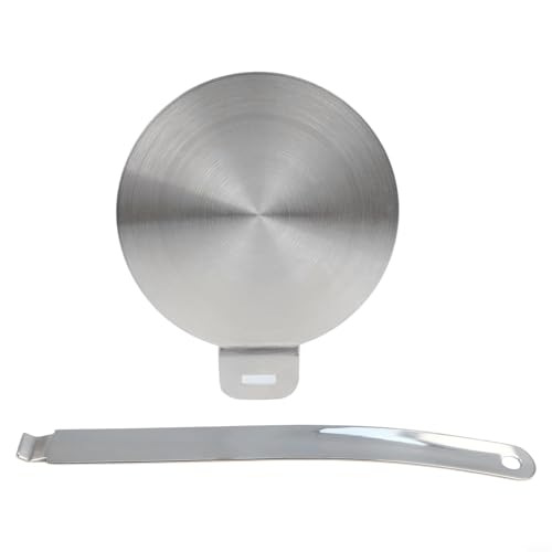 GANCEI Wärmeverteilerplatte, Edelstahl-Wärme-Induktions-Diffusorplatte für Induktionskochfeld, gleichmäßige Wärmeverteilung für Töpfe und Pfannen (13 cm) von GANCEI