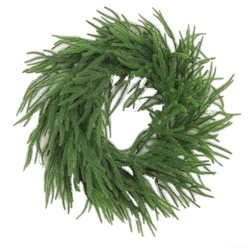 GANCEI Weihnachtskranz, 40 cm, künstliche grüne Weihnachts-Türgirlande für Haustür, Wand oder Kamin, Innen- und Außenbereich, festliche Heimdekoration von GANCEI