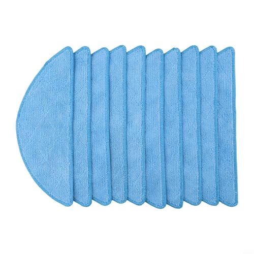 GANCEI Wischmopp-Pad-Zubehör-Set, 4/10-teiliges Mikrofaser-Mopptuch-Set für SilverCrest für SSR 3000A Roboter-Staubsauger-Teile (10 Stück) von GANCEI