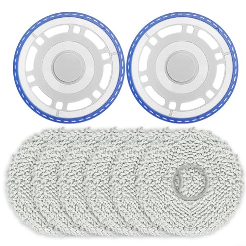 GANCEI Wischtuch-Rahmenbrett-Set, Wischmopp-Pad-Set für Ecovacs für OMNI Roboter-Staubsauger mit 2 Halterungen, 6 Mikrofaser-Pads GANCEI Wischtuch-Rahmenbrett-Set, Wischmopp-Pad-Set für Ecovacs für OMNI Roboter-Staubsauger mit 2 Halterungen, 6 Mikrofaser-Pads von GANCEI