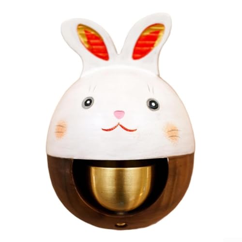 Skurrile Lucky Cat Türklingel Windspiel mit Kupferglocke für einen einladenden Hauseingang (Gebet des Hasen) von GANCEI