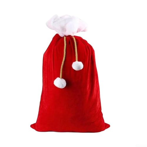 Weihnachtsmann Samtbeutel mit Kordelzug für Urlaub Party Supplies und Weihnachten Event Dekoration (S) von GANCEI