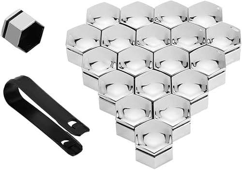 GANDE 20 Stücke Auto Radschraubenkappen für Peugeot 3008 208 308 508 408 2008 307 4008, Anti-Staub Anti-RostSechskant Radschrauben Abdeckungen Set,17mm-Silver GANDE 20 Stücke Auto Radschraubenkappen für Peugeot 3008 208 308 508 408 2008 307 4008, Anti-Staub Anti-RostSechskant Radschrauben Abdeckungen Set,17mm-Silver von GANDE