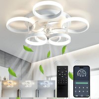 Ganeed - Deckenventilator Mit Beleuchtung,led Deckenleuchte Mit Ventilator Fernbedienung Und app Leise,66W Dimmbare Deckenlampe Timer Lampe Mit von GANEED
