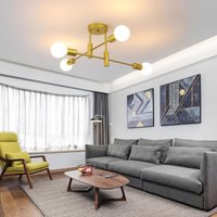 Ganeed - Kronleuchter Moderne Pendelleuchte 4 Lichter Metall Industrielle Vintage Halterung Kronleuchter für Wohnzimmer Esszimmer Schlafzimmer Foyer, von GANEED