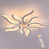 Ganeed - Modern led Deckenleuchte Dimmbar, 50W Deckenleuchte Kronleuchter Leuchte, Kaltes Weiß Acryl Flammenform Deckenleuchte Kronleuchter, mit von GANEED