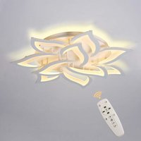 Ganeed - led Deckenleuchte, Deckenleuchte Dimmbar, Moderne Deckenleuchte mit Fernbedienung, Metall Blumenform Deckenlampe für Wohnzimmer Schlafzimmer von GANEED