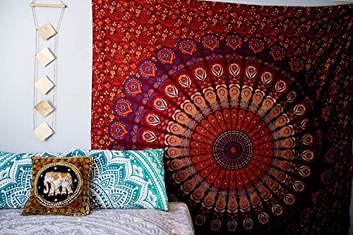 GANESHAM HANDICRAFTS - Indian Handmade Hippie Wall Decor Art indischen Bettunterlagen Decke Bohemian Betten Überwurf indische Quilt Queen Tapisserie Mandala Wandbehang Tapisserie Beach Strandtuch GANESHAM HANDICRAFTS - Indian Handmade Hippie Wall Decor Art indischen Bettunterlagen Decke Bohemian Betten Überwurf indische Quilt Queen Tapisserie Mandala Wandbehang Tapisserie Beach Strandtuch von GANESHAM