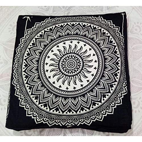 Indian Mandala Tapisserie Hundebett Mandala Kissenbezug Boho Bodenkissen Böhmische Bodenkissen Boho Sitzgelegenheit Boho Dekor Hippie Kissenbezug Boho Kissen Überwurf Boho Katze oder Kinder Bettwäsche von GANESHAM HANDICRAFT