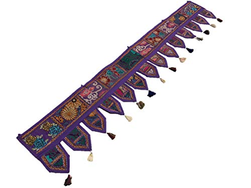 203,2 cm Baumwolle ethnischen Wandbehang Vintage Patchwork Tür Volants Fenster Volants Hand Bestickt Patchwork Toran Boho Bohemian Decor Wohnzimmer Decor violett 203,2 cm Baumwolle ethnischen Wandbehang Vintage Patchwork Tür Volants Fenster Volants Hand Bestickt Patchwork Toran Boho Bohemian Decor Wohnzimmer Decor violett von Sophia-Art