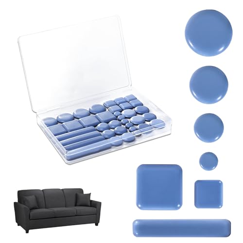 Möbelgleiter, 39 Stück Blau Möbelgleiter Set mit Box, Rund Teflongleiter Durchmesser 13mm,22mm,25mm,30mm, Rechteckig Selbstklebende Möbelschieber 20x20mm,30x30mm,16x75mm, Teflongleiter Selbstklebend Möbelgleiter, 39 Stück Blau Möbelgleiter Set mit Box, Rund Teflongleiter Durchmesser 13mm,22mm,25mm,30mm, Rechteckig Selbstklebende Möbelschieber 20x20mm,30x30mm,16x75mm, Teflongleiter Selbstklebend von GANILITY