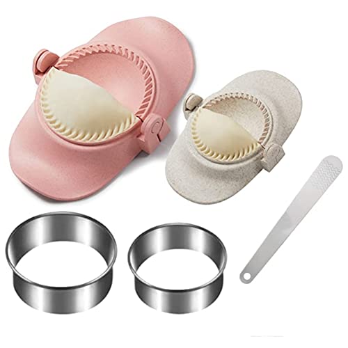 GANMEI Dumpling Maker, Dumpling Dough Press Form Set mit Ringschneider und StopflöFfel, KüChenhelfer für Empanada von GANMEI