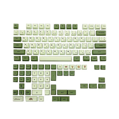 GANMEI Matcha Keycaps 125 PBT XDA Keycaps Sublimation Fit for RK61/GK64 Cherry Mx Switches Mechanische Keyboard von GANMEI