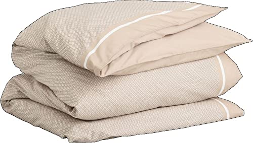 GANT Border Monogram Single Bettdeckenbezug einzeln Farbe Dry Sand Größe 135x200 von GANT