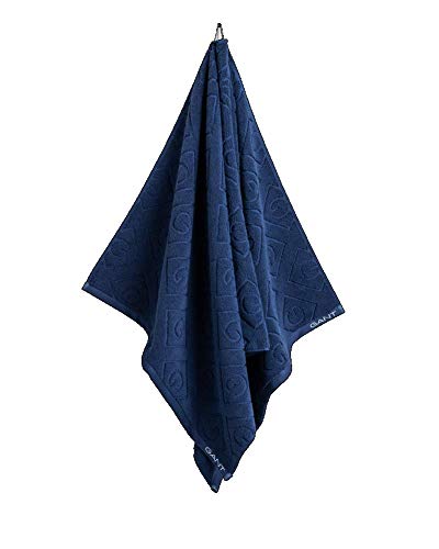 GANT Organic G Handtuch Farbe Yankee Blau Größe 50x100cm Einfarbig Uni von GANT