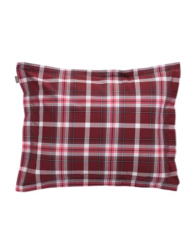 GANT Oxford Check Kopfkissenbezug einzeln Farbe Cabernet RED Größe 40x80cm Kariert Bettwäsche von GANT