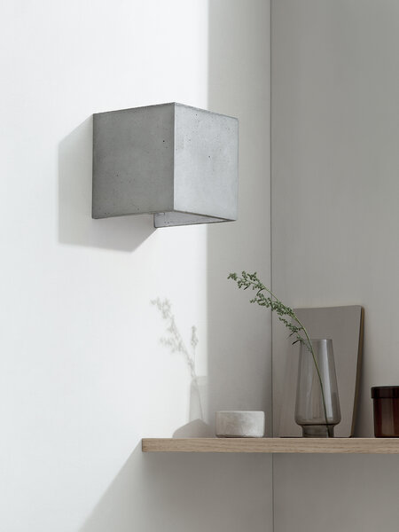 GANTlights [B3] Beton Wandlampe quadratisch Hell von GANTlights