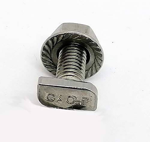 GAO Flora Hammerkopfschrauben M6x12 Edelstahl mit Flanschmutter für Gewächshäuser (10) von GAO Flora