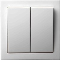 Schlichtes Serienschalterset in Polarweiß, inkl. Rahmen Schlichtes Serienschalterset in Polarweiß, inkl. Rahmen von GAO